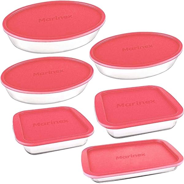 Conjunto de Assadeiras de Vidro Marinex